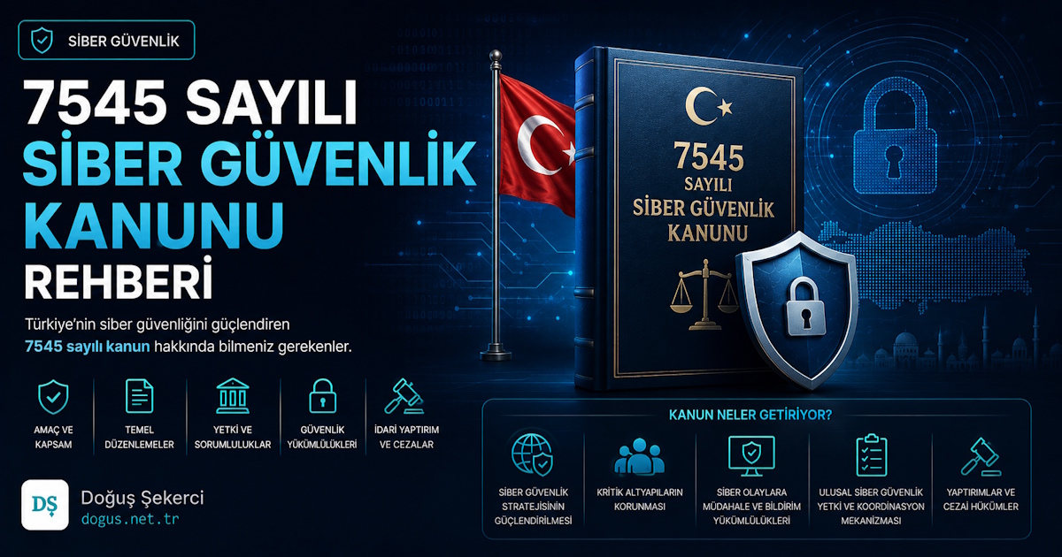 7545 Sayılı Siber Güvenlik Kanunu Rehberi