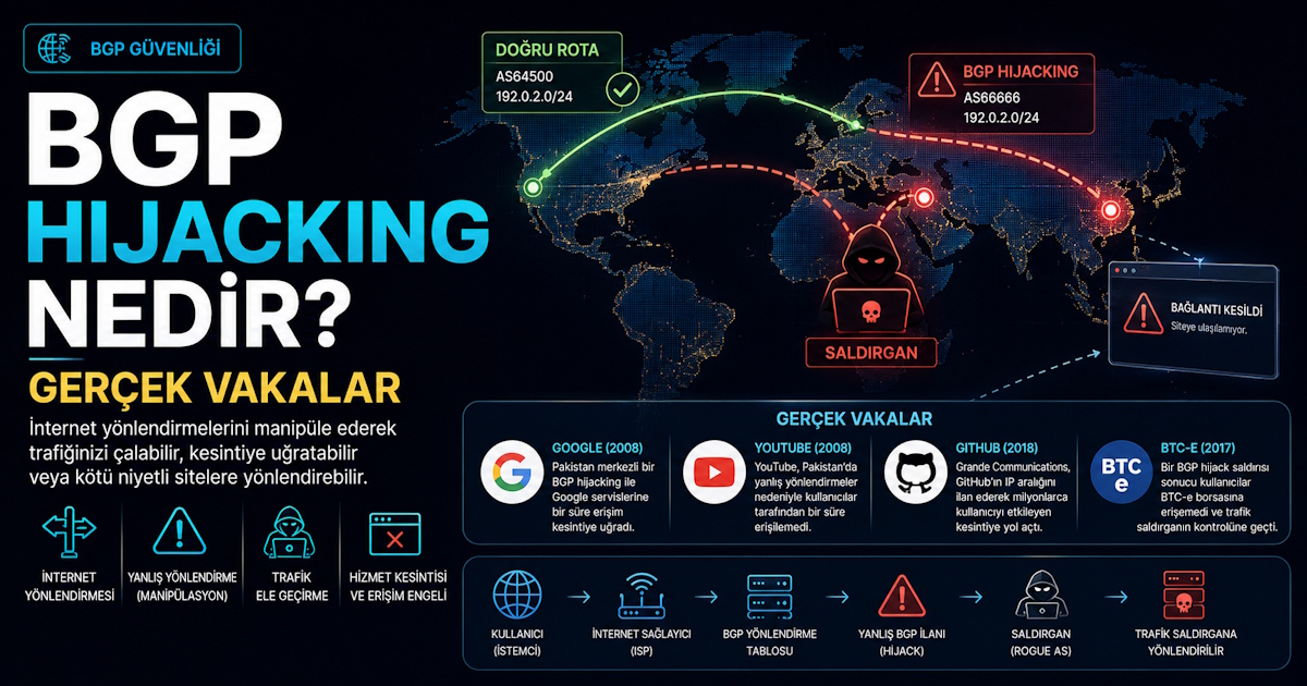 BGP Hijacking Nedir? Gerçek Vakalar