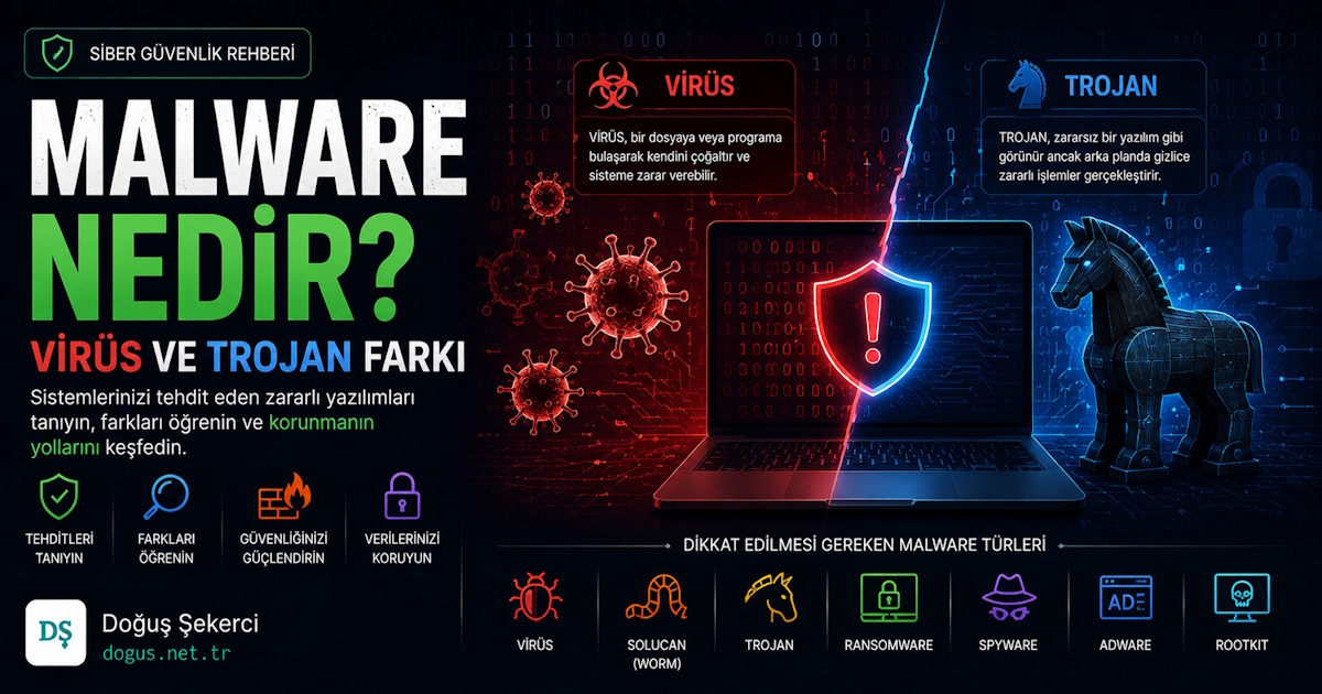 Malware Nedir? Virüs ve Trojan Farkı