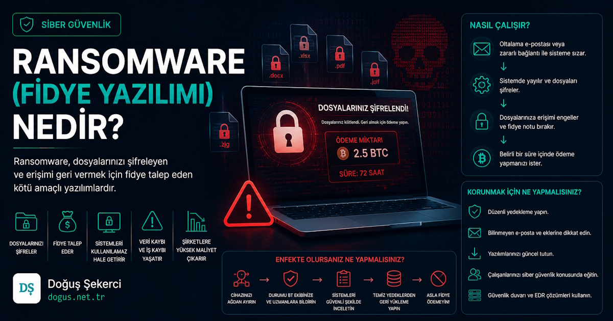 Ransomware (Fidye Yazılımı) Nedir?