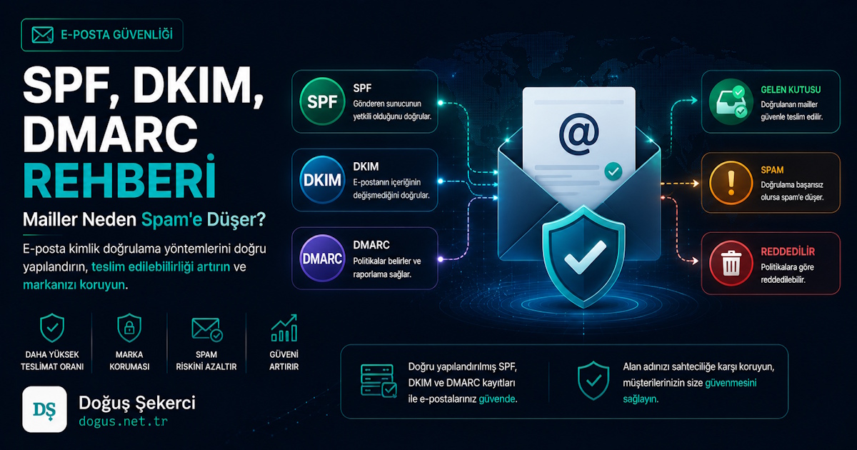 SPF, DKIM, DMARC Rehberi: Mailler Neden Spam'e Düşer?