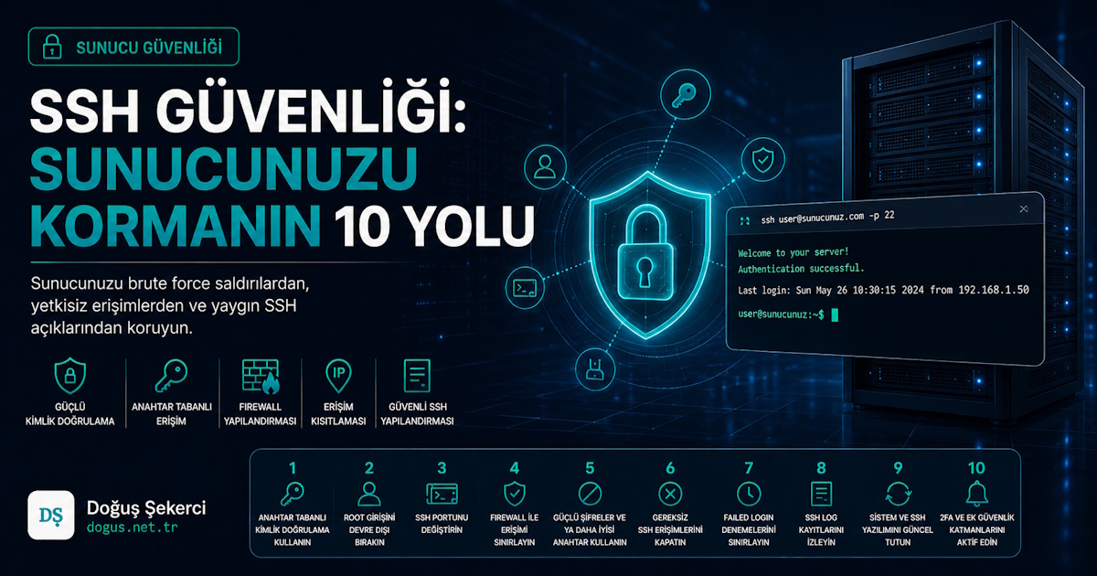 SSH Güvenliği: Sunucunuzu Korumanın 10 Yolu