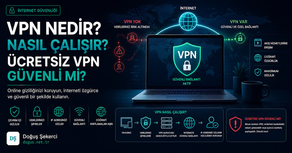 VPN Nedir? Nasıl Çalışır? Ücretsiz VPN Güvenli mi?